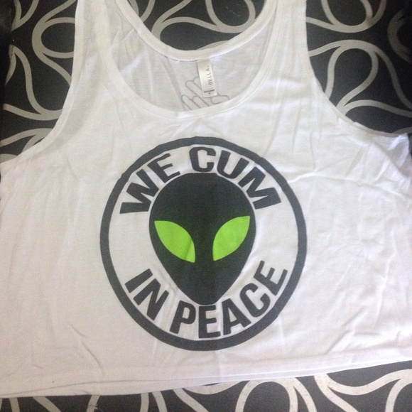 Mooncult " we cum in peace " tank top