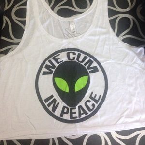 Mooncult " we cum in peace " tank top