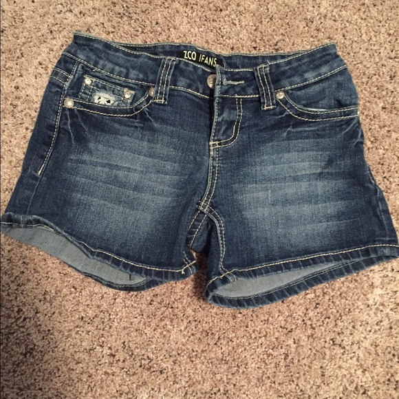 Shorts that has small sparkles on them in the back