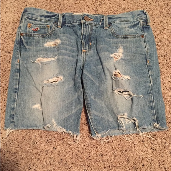 Light colored shorts with holes