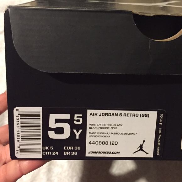 Jordan retro fire red 5s - Picture 3 of 4