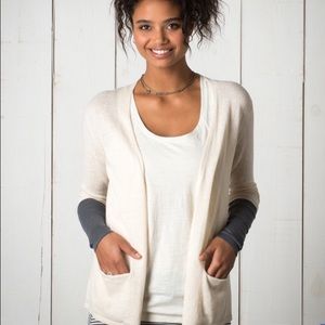 White and grey color open cardigan!