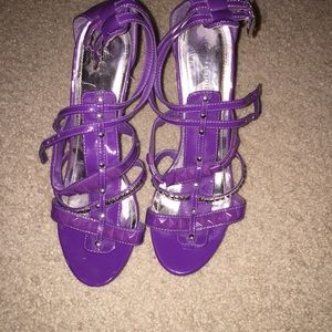 light purple high heels