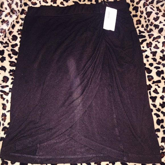 Black mini skirt