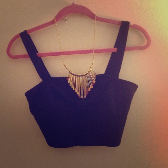 Cute Black Crop Top
