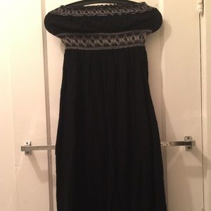 Black strapless maxi dress