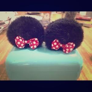 Minnie Mouse ear barrettes