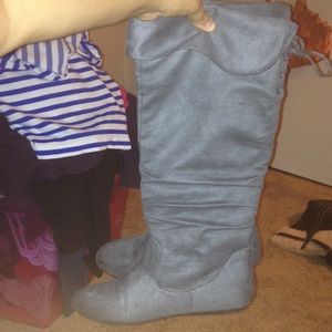 Gray boots