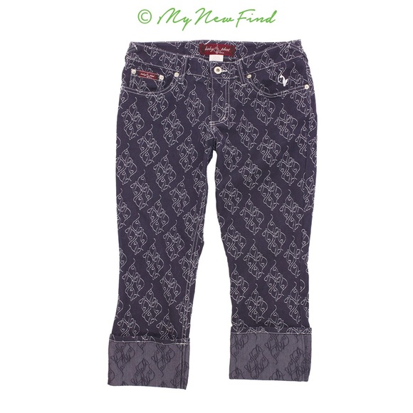Baby Phat Denim - Baby Phat Cat Print Cropped Jeans Logo Pants Jrs 3