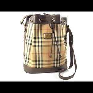 Auth Burberry Nova Check Shoulder Bag