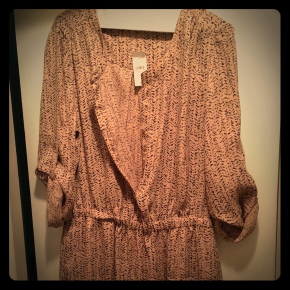 Loft, button down romper Size M