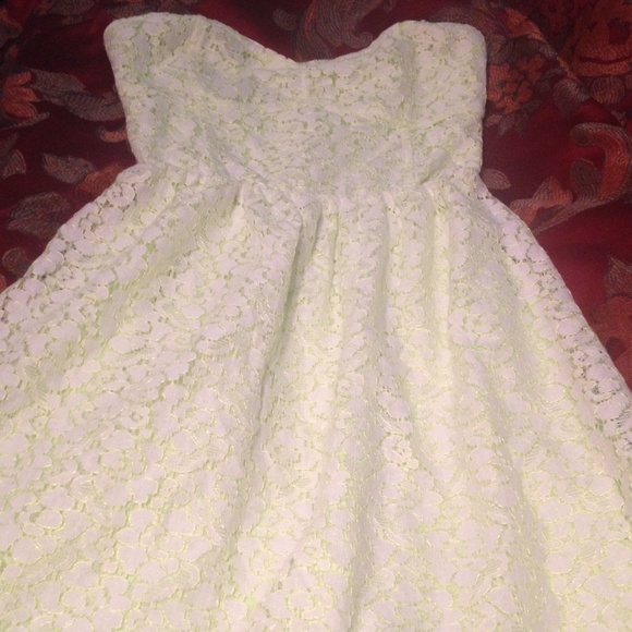 Lime Green Aeropostale XS Floral dress