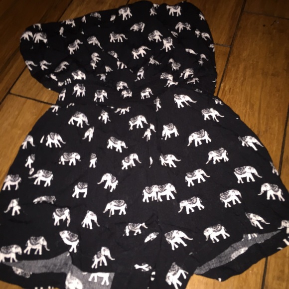 forever 21 elephant strapless romper!