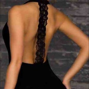 sexy lace low back dress