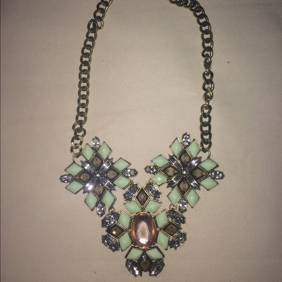 Baublebar Mint Tapestry Bib Necklace