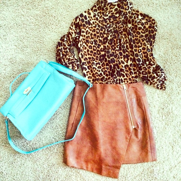 Faux Leather Skirt