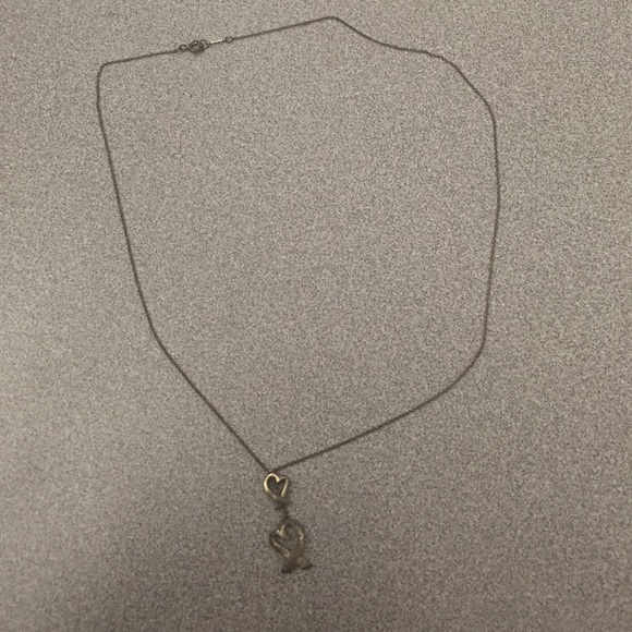 Tiffany & Co Elsa peretti double heart necklace