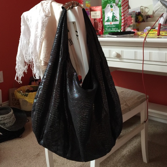 Snake pattern large handbag