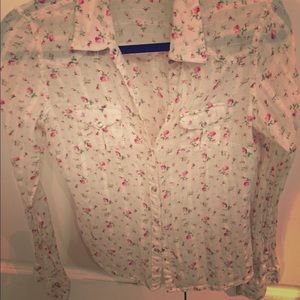 Abercrombie & Fitch Floral Button Up Blouse