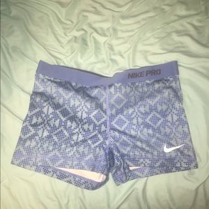 ❄️💙Blue Tribal Nike Pros❄️💙