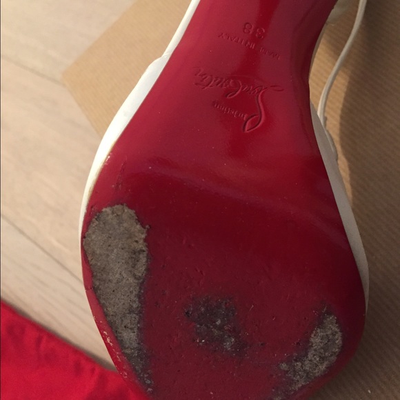 authentic Dos Noued CLB off white wedding shoes - Picture 3 of 3