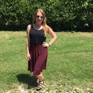 Merlot Animal Print Skirt