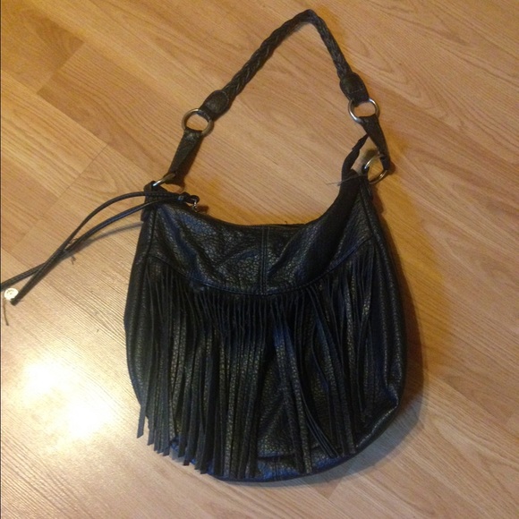 Black American eagle fringe purse!