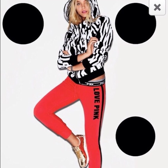 Red VS Pink track pants