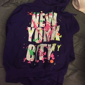 New York City paint splatter hoodie