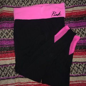 PINK black and pink leggings