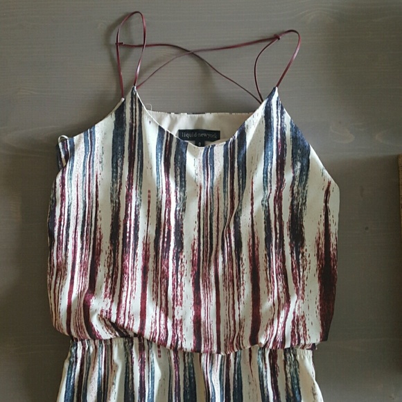 HP❤! Worn once! Dress w/leather straps