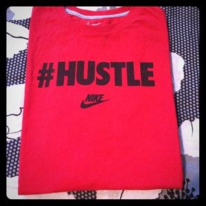 Men's ✔️ Nike #HUSTLE red T-shirt