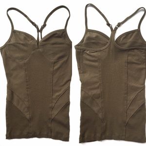 Free People Army Green Racerback Tank