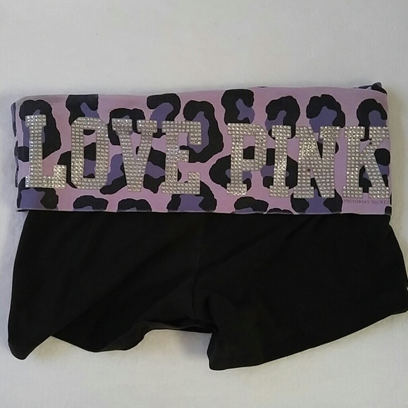 Purple cheetah PINK shorts - Picture 1 of 2