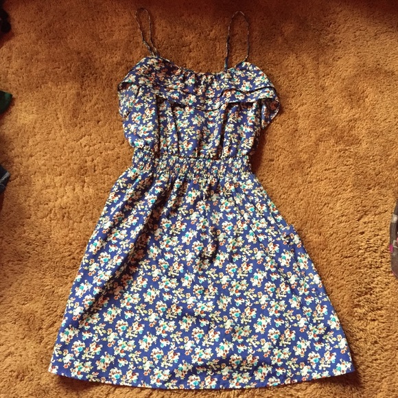 Blue floral dress