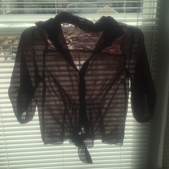 Maroon lace shirt