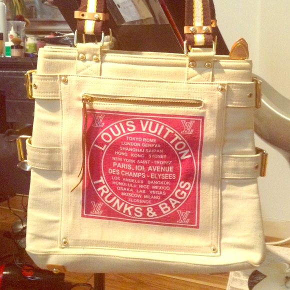 LOUIS VUITTON canvas large handbag