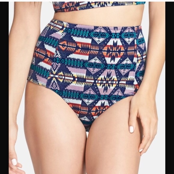 High waisted swim bottoms