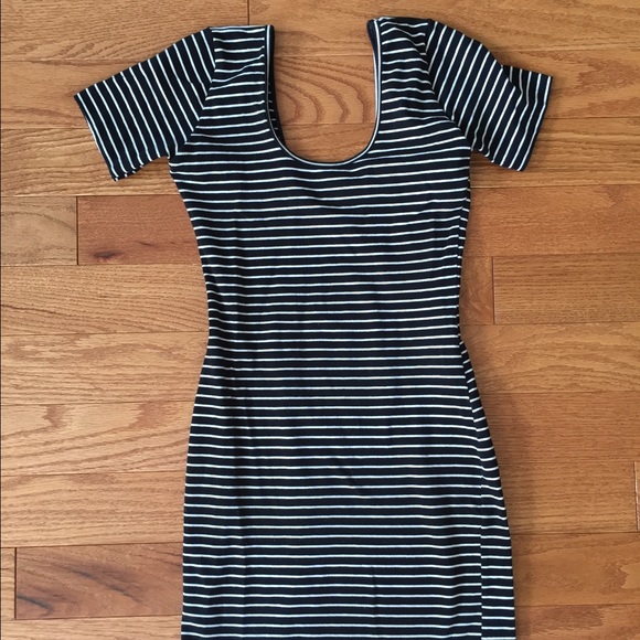 American apparel striped dress low back, backless