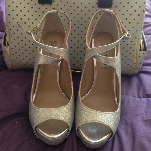 Steve Madden sliver sparked the heels