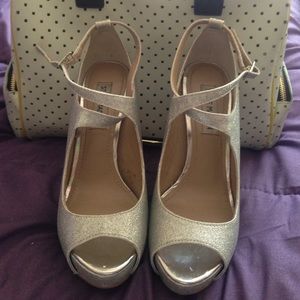 Steve Madden sliver sparked the heels