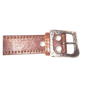 Brown leather Silver Jeans belt