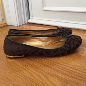 Brown and Gold Coach Flats