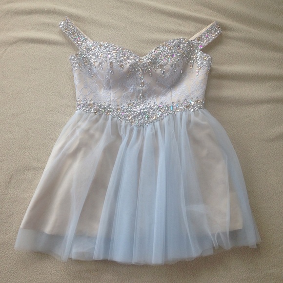 Size 18 ice blue homecoming dress
