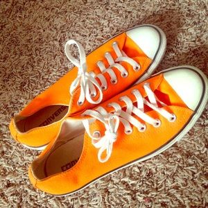 Neon orange Converse