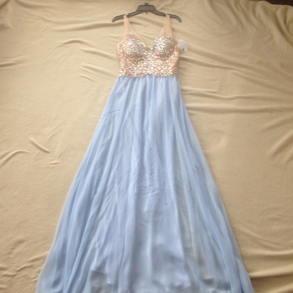 Light blue size 11/12 prom dress