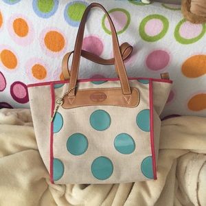 Polka Dot Fossil Tote Bag