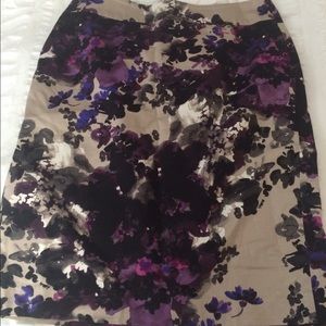 Silk pencil skirt