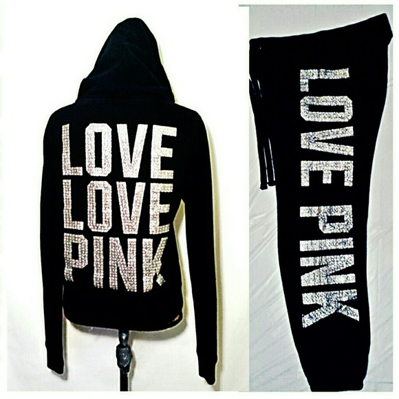 Sold-Vs pink Bling set