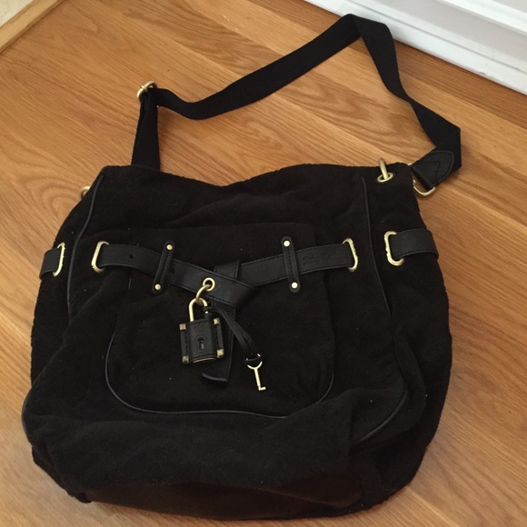 Authentic Juicy Couture Black and Gold Satchel